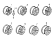 2022 Cadillac CT5 Wheel Cover Diagram - 23212548