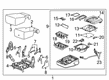 GMC Sierra 3500 HD Center Console Latch Diagram - 23438042