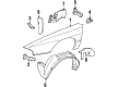 Pontiac Bonneville Fender Splash Shield Diagram - 25657844