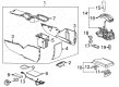 2007 Pontiac Grand Prix Center Console Diagram - 19148838