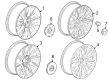 2022 Cadillac Escalade Wheel Cover Diagram - 85002878