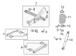 2003 Chevy Silverado 1500 Suspension Strut Rod Diagram - 22902203