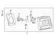 GMC Acadia Limited Tail Light Diagram - 23267344