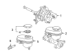 GMC Sierra 1500 Classic Brake Master Cylinder Diagram - 19209236