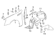 2015 Cadillac CTS Fender Splash Shield Diagram - 20851000