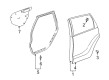 2004 Pontiac Vibe Door Seal Diagram - 88969775