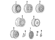 1989 Cadillac Seville Wheel Cover Diagram - 25537432