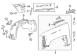 GMC Sierra 2500 HD Fender Splash Shield Diagram - 22763673