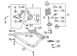 2000 Saturn LS2 Control Arm Bushing Diagram - 22671497