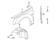 2007 Cadillac STS Fender Splash Shield Diagram - 25817025