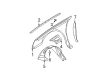 2001 Cadillac DeVille Fender Splash Shield Diagram - 25740093