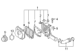 Cadillac STS Air Intake Coupling Diagram - 25733251