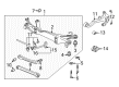 2000 Saturn LS2 Control Arm Bracket Diagram - 21019256