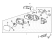 2020 GMC Acadia Side View Mirrors Diagram - 84579480