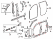 2020 GMC Canyon Weather Strip Diagram - 23412190