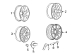 2009 Hummer H3T Wheel Cover Diagram - 9597265