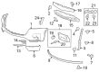 2022 Chevy Traverse Bumper Diagram - 85596503