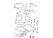 Pontiac Trunk Lid Lift Support Diagram - 10419991