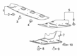 2020 Cadillac CT6 Underbody Splash Shield Diagram - 23285847