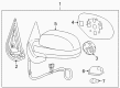 2012 Cadillac Escalade Side View Mirrors Diagram - 20756788