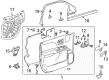 2010 GMC Sierra 1500 Window Crank Handles Diagram - 20980650