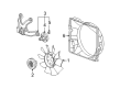 Cadillac STS Cooling Fan Bracket Diagram - 12593813