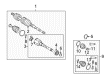 2005 Pontiac Vibe Axle Shaft Diagram - 88969964