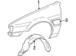 1985 Chevy Nova Fender Splash Shield Diagram - 94841231