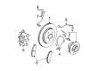 2003 Saturn Vue Wheel Speed Sensor Diagram - 22676175