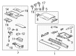 2004 Cadillac XLR Center Console Diagram - 89039712