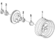 1986 Buick Regal Wheel Cover Diagram - 25505162