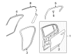 2008 Pontiac G8 Door Moldings Diagram - 92288281