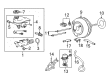 2014 Cadillac SRX Brake Booster Diagram - 22986913