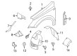 2008 Saturn Astra Fender Splash Shield Diagram - 13125602