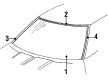 1988 Chevy Corvette Weather Strip Diagram - 10236368