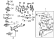 2010 Cadillac STS Automatic Transmission Shift Levers Diagram - 19179514