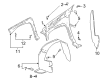 2003 Pontiac Aztek Fender Splash Shield Diagram - 10412850