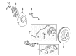 2012 Cadillac Escalade ESV Brake Pad Diagram - 19329677