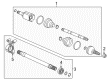 2017 Buick LaCrosse Axle Shaft Diagram - 84086368