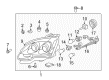 2011 GMC Acadia Turn Signal Light Connector Diagram - 19120947