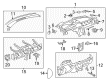 2009 Chevy Traverse Dash Panel Vent Portion Covers Diagram - 22868402