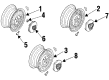 Cadillac DeVille Wheel Cover Diagram - 3543662