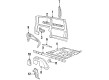 1992 Pontiac Trans Sport Fender Splash Shield Diagram - 12396107