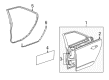 2010 Cadillac CTS Door Seal Diagram - 25948404