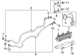 Chevy Silverado 3500 HD Transmission Oil Cooler Hose Diagram - 84190270