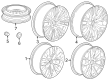 2023 Cadillac LYRIQ Wheel Cover Diagram - 84638168