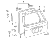 2008 Pontiac Vibe Lift Support Diagram - 88975530