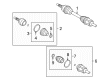 Saturn Astra CV Joint Diagram - 93182543