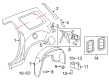 2015 GMC Acadia Fender Splash Shield Diagram - 22817687