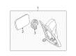 2003 Buick Rendezvous Side View Mirrors Diagram - 88891860